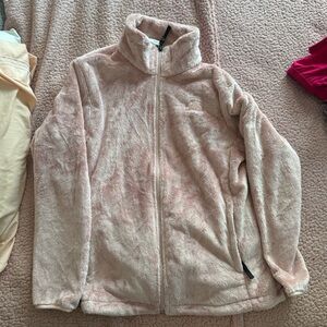 Fuzzy north face zip up